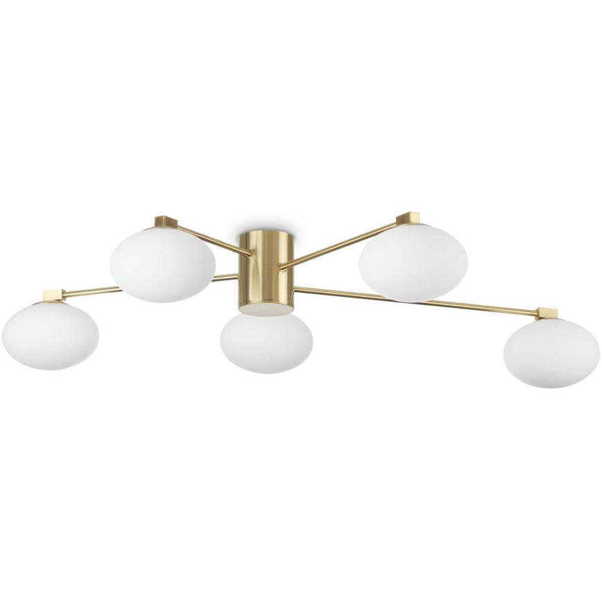 Ideal Lux - LED Πλαφονιέρα οροφής HERMES 5xG9/3W/230V διάμετρος 90 cm χρυσό