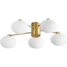 Ideal Lux - LED Πλαφονιέρα οροφής HERMES 5xG9/3W/230V χρυσαφί