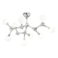 Ideal Lux - LED Πλαφονιέρα οροφής NODINO 9xG9/3W/230V γυαλιστερό χρώμιο/λευκό