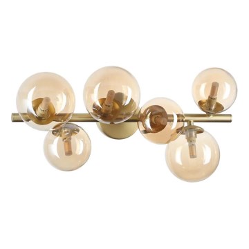 Ideal Lux - LED Πλαφονιέρα οροφής PERLAGE 6xG9/3W/230V 49 cm χρυσό/φιμέ