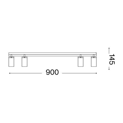 Ideal Lux - LED Σποτ PROFILO 4xGU10/7W/230V CRI 90 λευκό