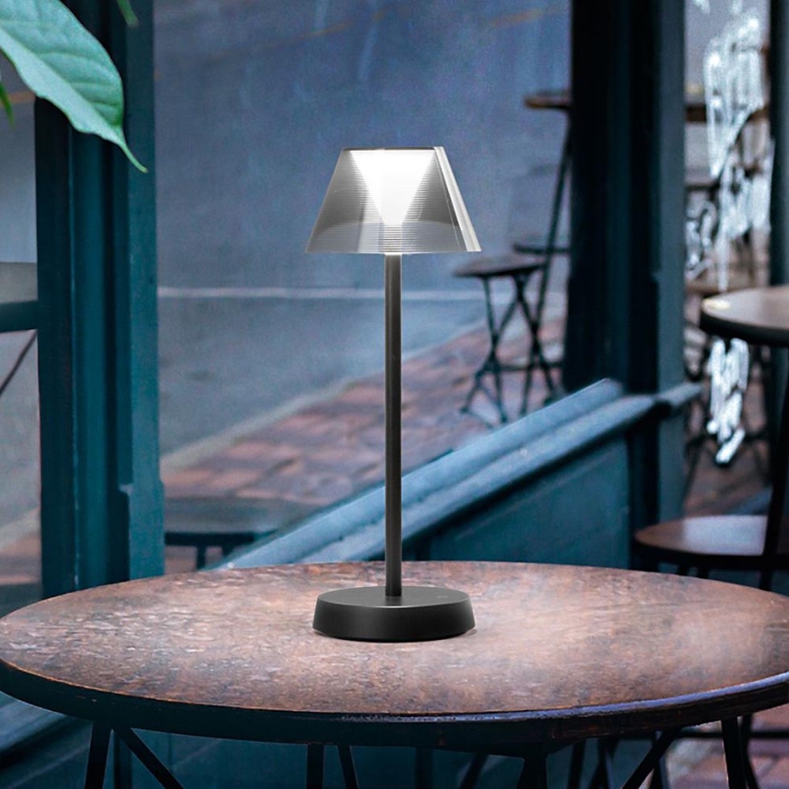 Ideal Lux - LED Φωτιστικό αφής ντιμαριζόμενο LOLITA LED/2,8W/5V 2200 mAh IP54 μαύρο