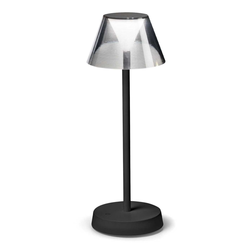 Ideal Lux - LED Φωτιστικό αφής ντιμαριζόμενο LOLITA LED/2,8W/5V 2200 mAh IP54 μαύρο