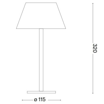 Ideal Lux - LED Dimming αφής Εξωτερικού χώρου φωτιστικό PURE LED/1,5W/3,7V CRI 90 IP54 καφέ