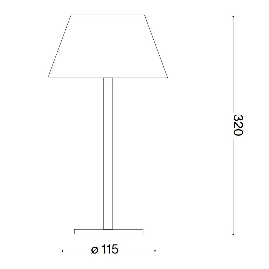 Ideal Lux - LED Dimming αφής Εξωτερικού χώρου φωτιστικό PURE LED/1,5W/3,7V CRI 90 IP54 καφέ