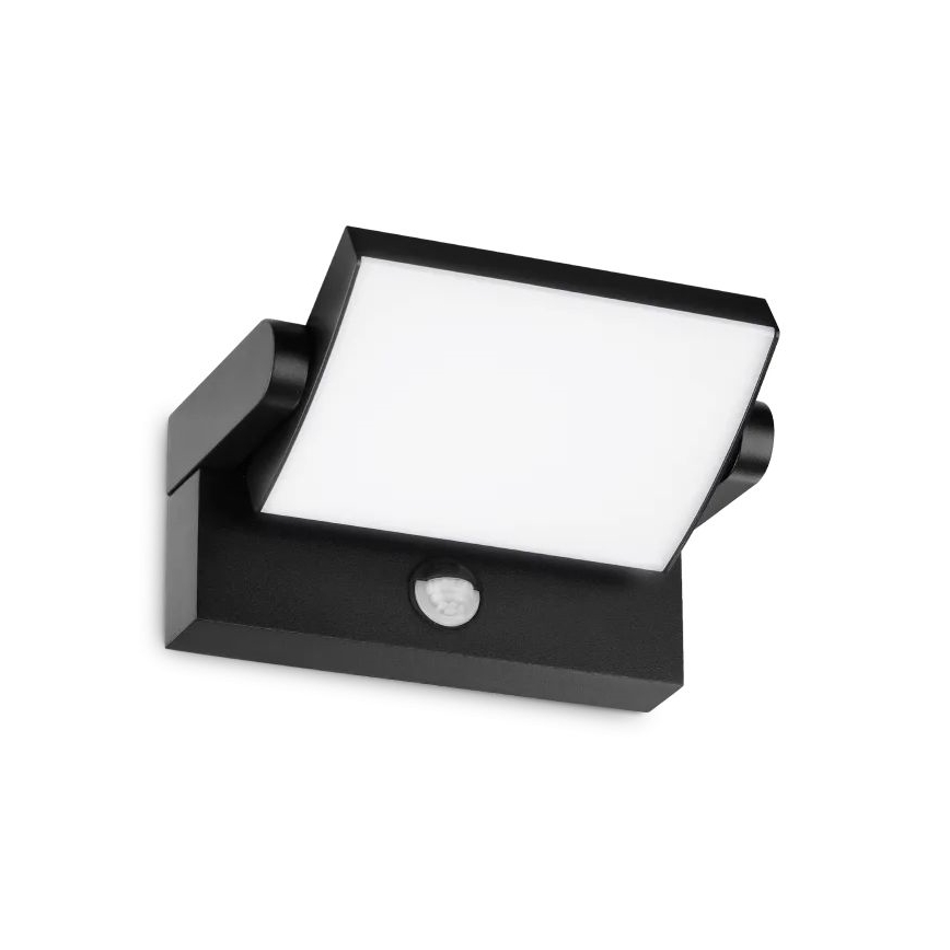 Ideal Lux - LED Φωτιστικό τοίχου εξωτερικού χώρου με αισθητήρα SWIPE LED/21W/230V CRI 90 IP54 μαύρο