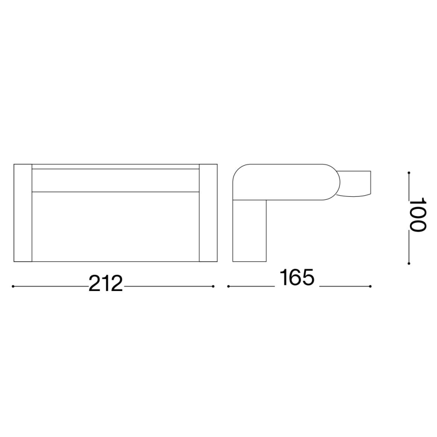 Ideal Lux - LED Φωτιστικό τοίχου εξωτερικού χώρου με αισθητήρα SWIPE LED/21W/230V CRI 90 IP54 μαύρο