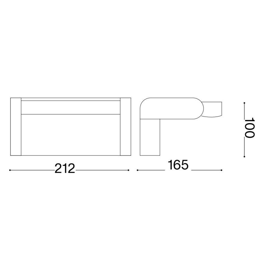 Ideal Lux - LED Φωτιστικό τοίχου εξωτερικού χώρου με αισθητήρα SWIPE LED/21W/230V CRI 90 IP54 λευκό