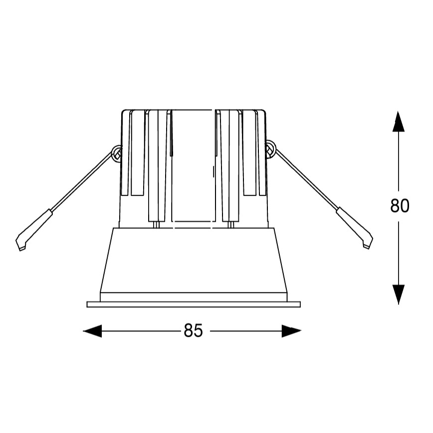 Ideal Lux - LED εντοιχιζόμενο φωτιστικό οροφής GAME TRIM LED/11W/230V 4000K CRI 90 διάμ. 8,5 cm IP40 λευκό