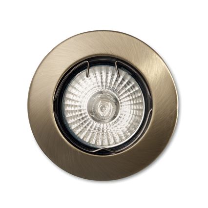 Ideal Lux - Σετ 3x χωνευτά φωτιστικά JAZZ 1xGU10/50W/230V Ø 7,7 cm μπρονζέ
