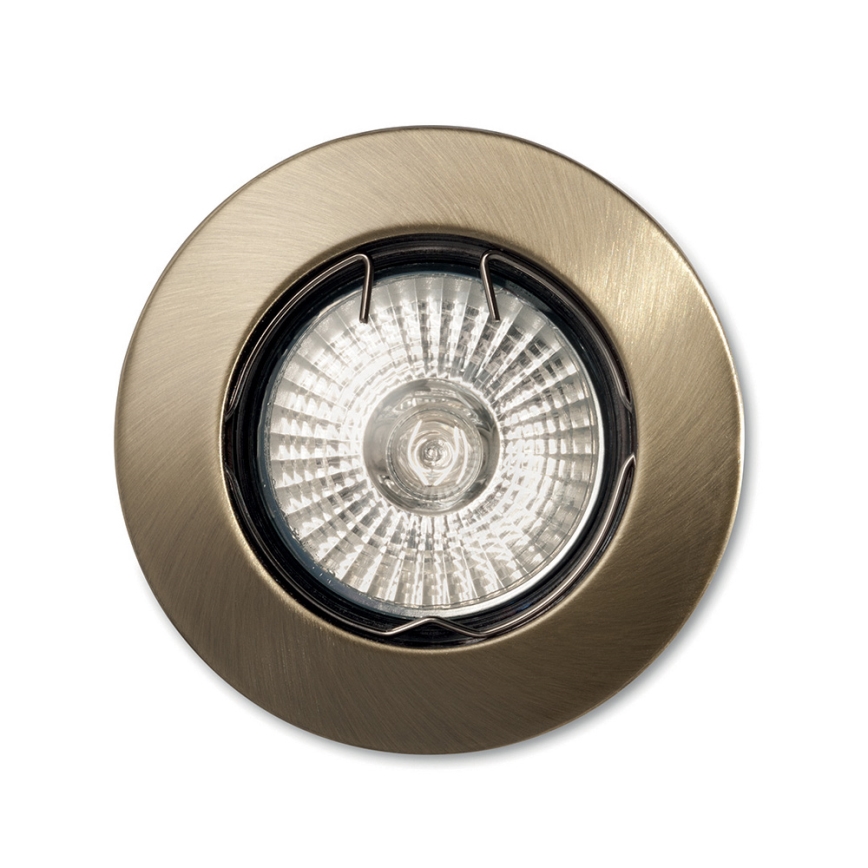 Ideal Lux - Σετ 3x χωνευτά φωτιστικά JAZZ 1xGU10/50W/230V Ø 7,7 cm μπρονζέ