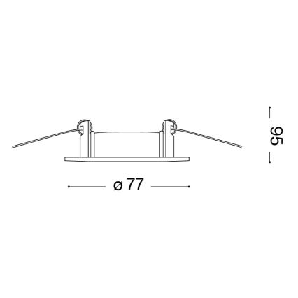 Ideal Lux - Σετ 3x χωνευτά φωτιστικά JAZZ 1xGU10/50W/230V Ø 7,7 cm μπρονζέ