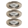 Ideal Lux - Σετ 3x χωνευτά φωτιστικά JAZZ 1xGU10/50W/230V Ø 7,7 cm μπρονζέ