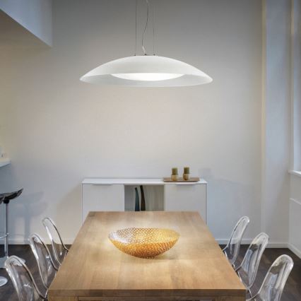 Ideal Lux - Πολυέλαιος LENA με καλώδιο 3xE27/60W/230V διάμ. 64 cm λευκό