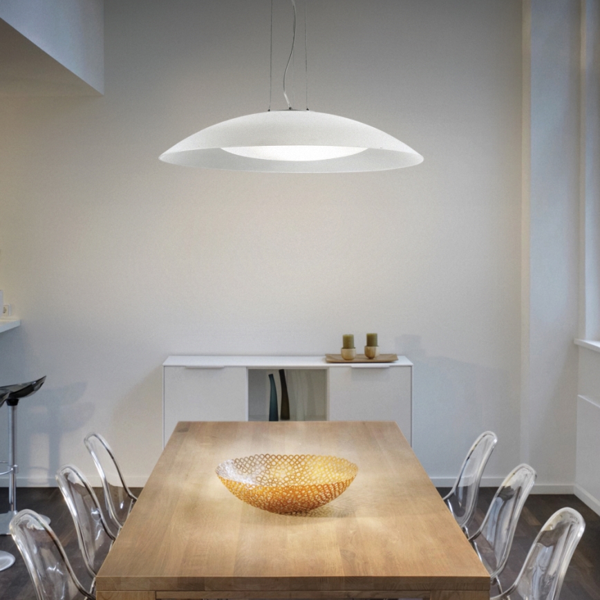 Ideal Lux - Πολυέλαιος LENA με καλώδιο 3xE27/60W/230V διάμ. 64 cm λευκό