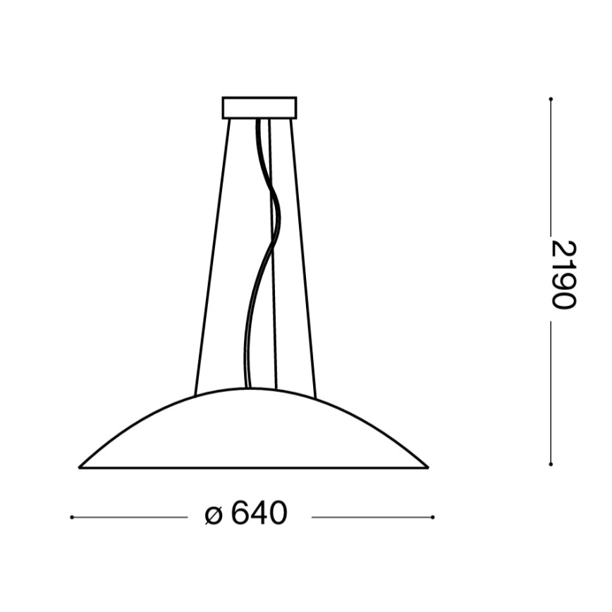 Ideal Lux - Πολυέλαιος LENA με καλώδιο 3xE27/60W/230V διάμ. 64 cm λευκό