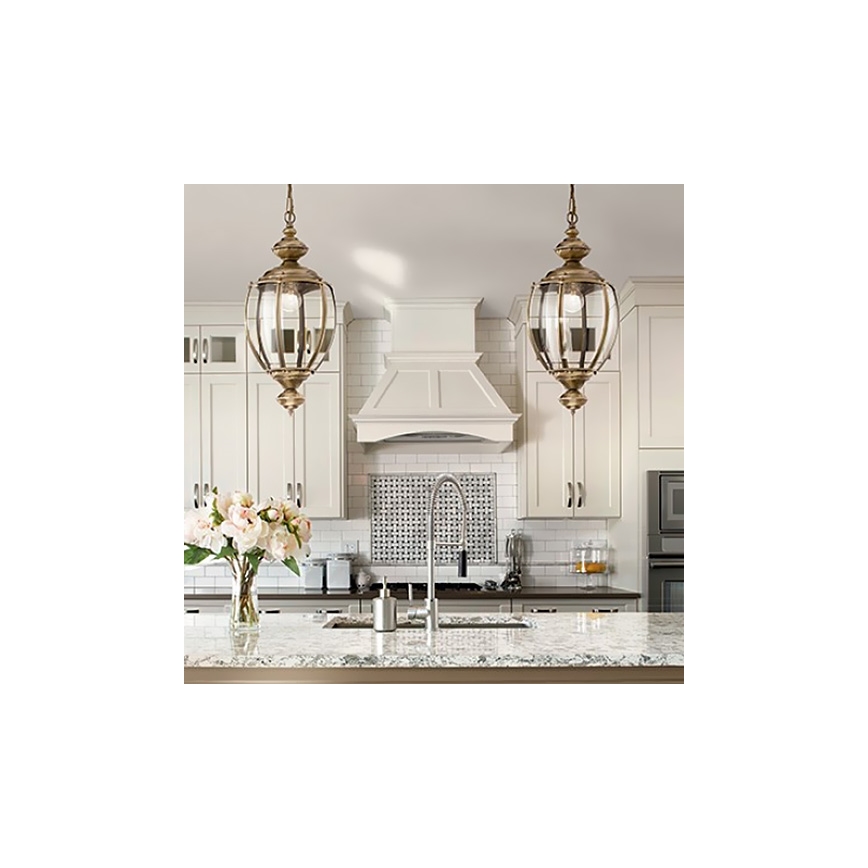 Ideal Lux - Πολυέλαιος με αλυσίδα 1xE27/60W/230V Ø 25 εκ., μπρονζέ