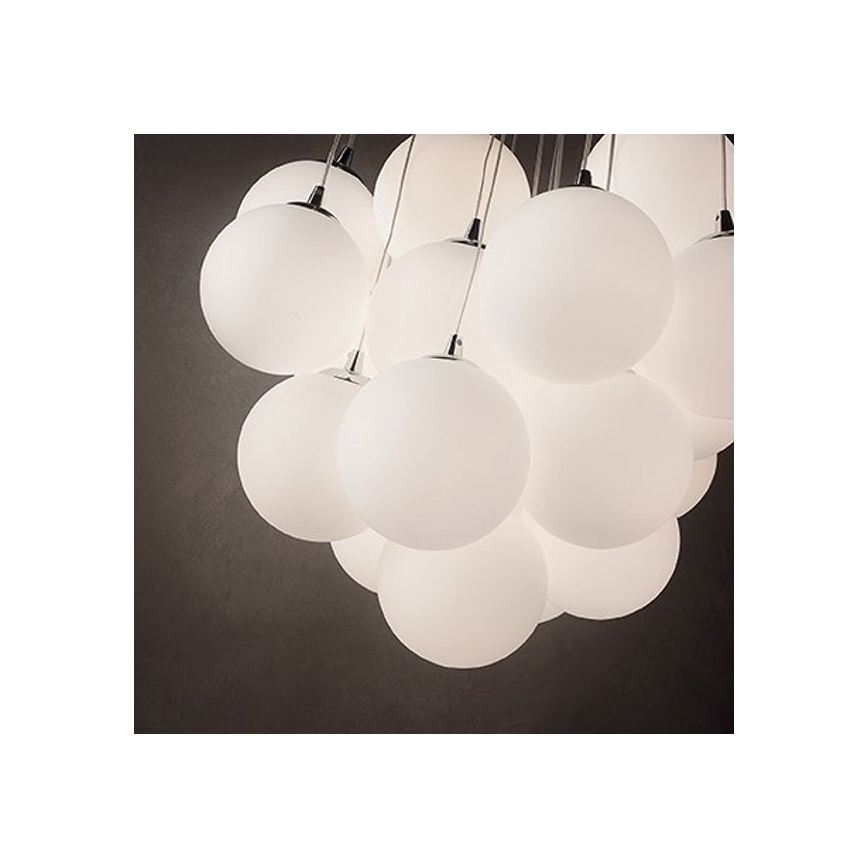 Ideal Lux - Πολυέλαιος με καλώδιο MAPA 11xE14/40W/230V Ø 58 εκ. λευκό