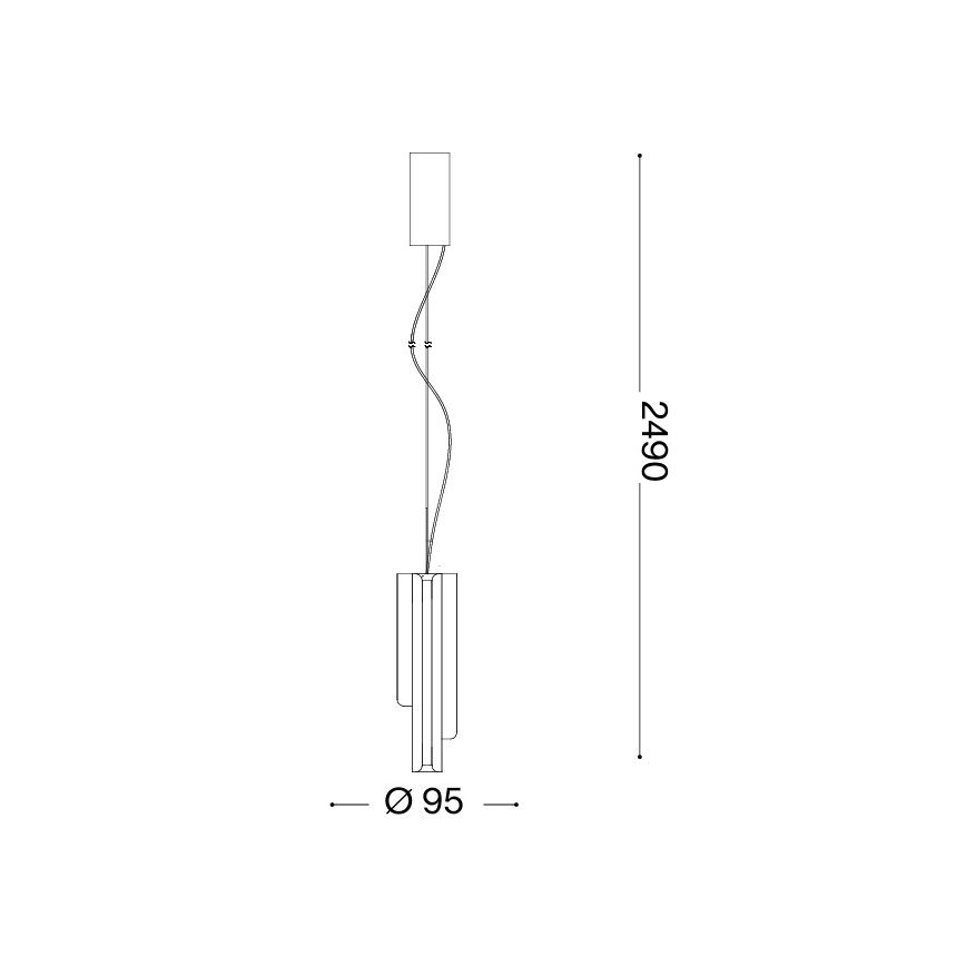 Ideal Lux - Ρυθμιζόμενο LED κρεμαστό φωτιστικό με καλώδιο ανάρτησης DORICA 3xLED/9W/230V CRI 90 Ø 9,5 cm ορείχαλκος