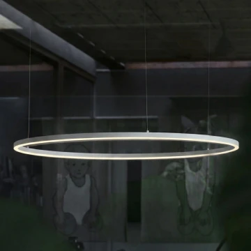 Ideal Lux - Ρυθμιζόμενο LED κρεμαστό φωτιστικό σε καλώδιο ORACLE SLIM LED/28W/230V 3000K CRI 90 Ø 50 εκ. λευκό