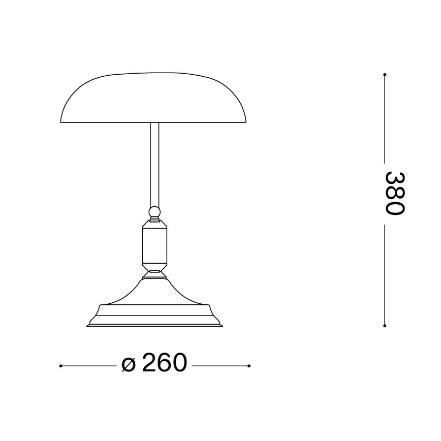 Ideal Lux - Επιτραπέζια λάμπα 1xE27/60W/230V ορείχαλκος