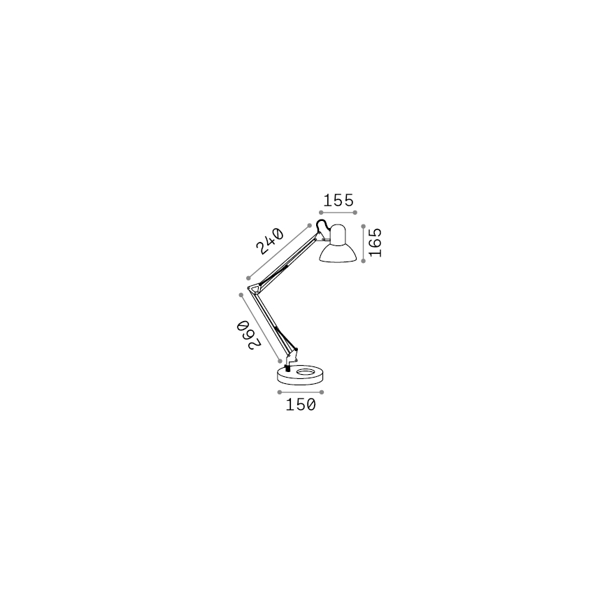 Ideal Lux - Επιτραπέζιο φωτιστικό 1xE27/42W/230V μαύρο