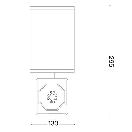 Ideal Lux - Επιτραπέζιο φωτιστικό KALI 1xE14/40W/230V λευκό/γκρι