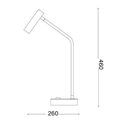 Ideal Lux - Επιτραπέζιο φωτιστικό LED EASY LED/3,5W/230V CRI 90 λευκό