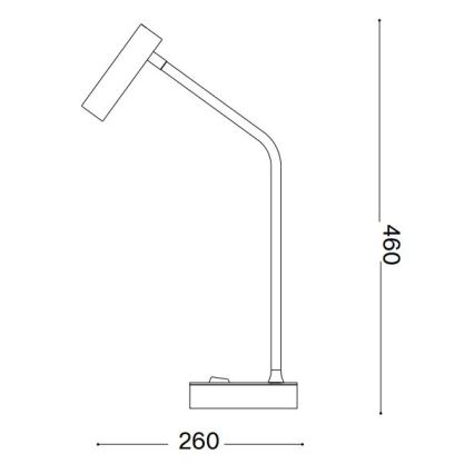 Ideal Lux - Επιτραπέζιο φωτιστικό LED EASY LED/3,5W/230V CRI 90 μαύρο