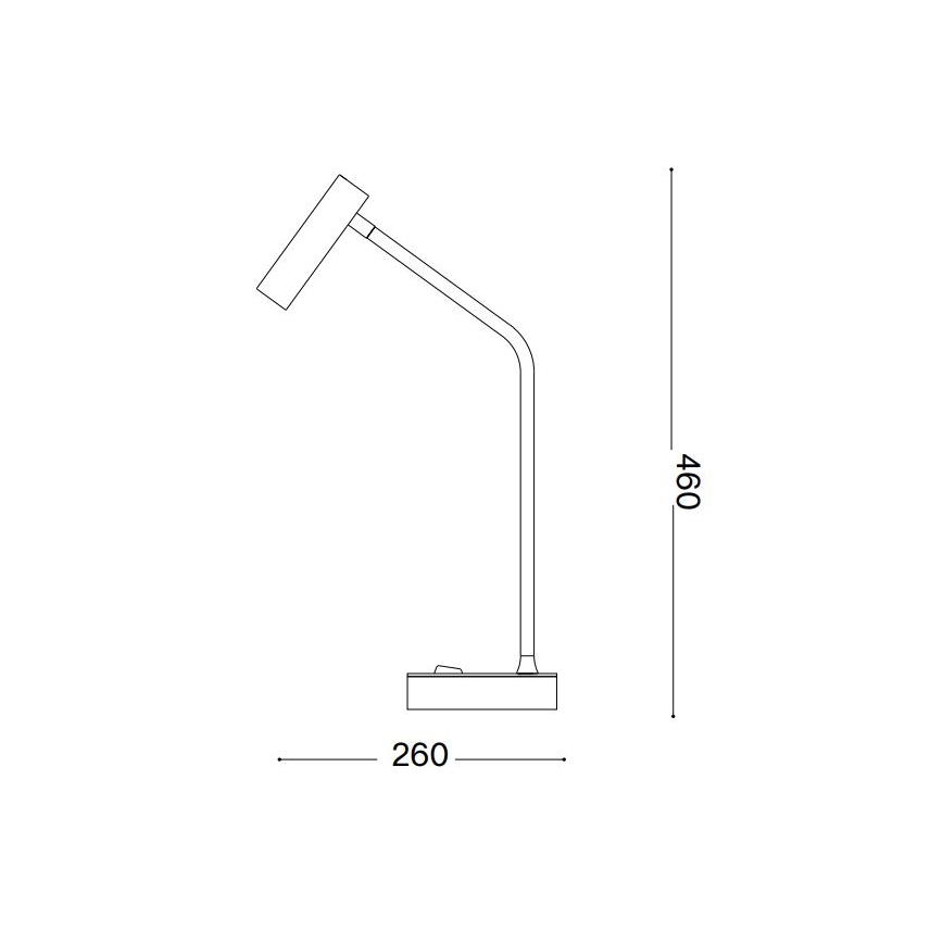 Ideal Lux - Επιτραπέζιο φωτιστικό LED EASY LED/3,5W/230V CRI 90 μαύρο