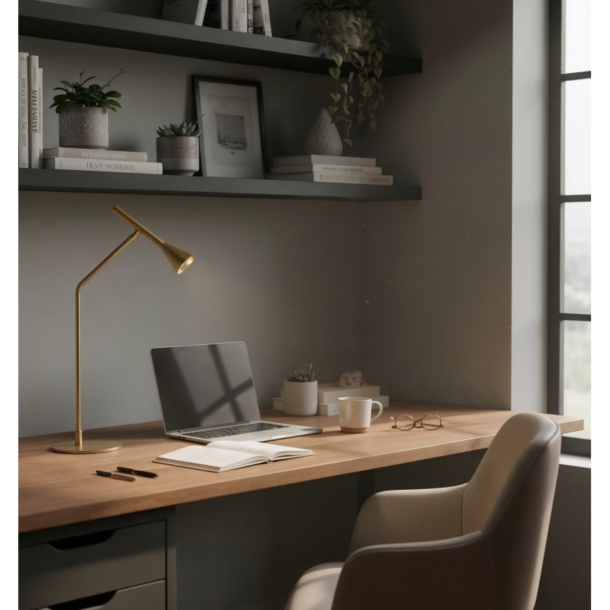 Ideal Lux - Επιτραπέζια λάμπα αφής dimming LED DIESIS LED/6,5W/230V CRI 90 χρυσό