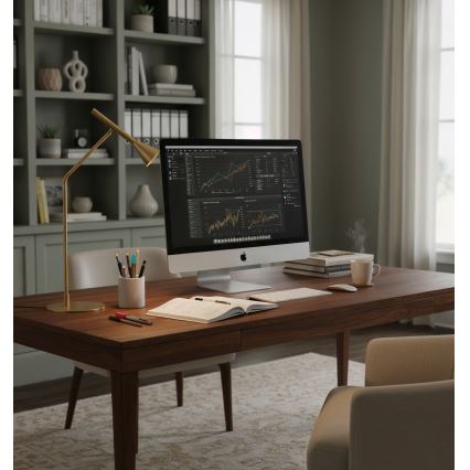 Ideal Lux - Επιτραπέζια λάμπα αφής dimming LED DIESIS LED/6,5W/230V CRI 90 χρυσό