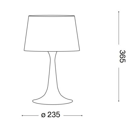 Ideal Lux - Επιτραπέζιο φωτιστικό LONDON 1xE27/60W/230V γυαλιστερό χρώμιο