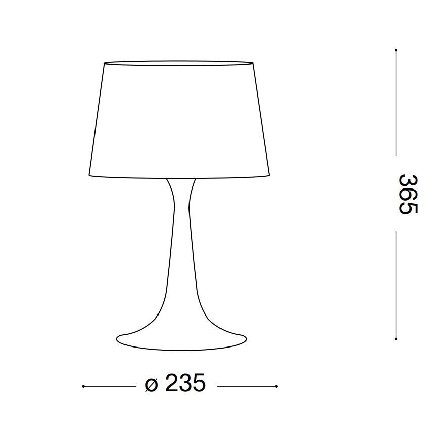 Ideal Lux - Επιτραπέζιο φωτιστικό LONDON 1xE27/60W/230V γυαλιστερό χρώμιο