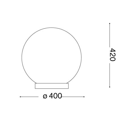 Ideal Lux - Επιτραπέζιο φωτιστικό MAPA 1xE27/42W/230V Ø 40 cm λευκό