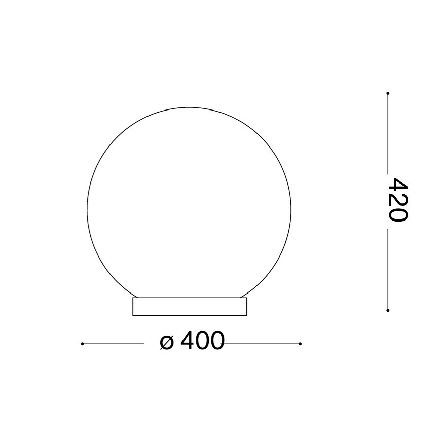 Ideal Lux - Επιτραπέζιο φωτιστικό MAPA 1xE27/42W/230V Ø 40 cm λευκό
