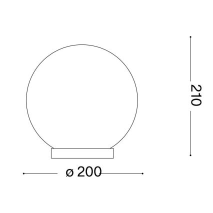 Ideal Lux - Επιτραπέζιο φωτιστικό MAPA 1xE27/42W/230V, διάμ. 20 εκ., λευκό