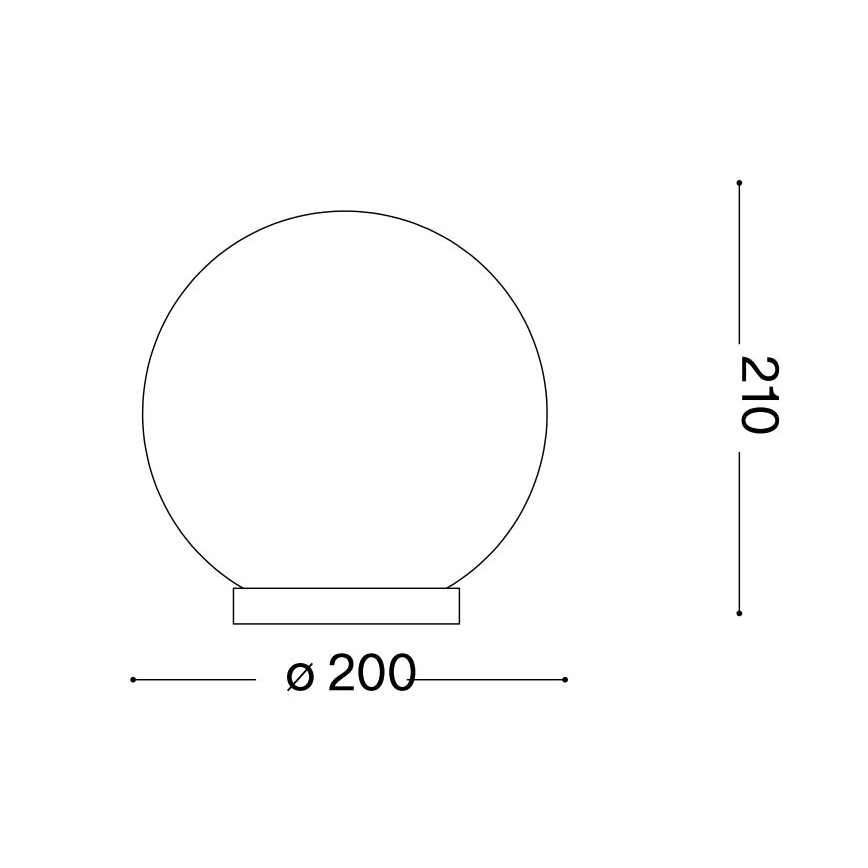 Ideal Lux - Επιτραπέζιο φωτιστικό MAPA 1xE27/42W/230V, διάμ. 20 εκ., λευκό