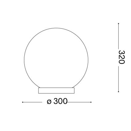 Ideal Lux - Επιτραπέζιο φωτιστικό MAPA 1xE27/42W/230V διάμ. 30 cm λευκό
