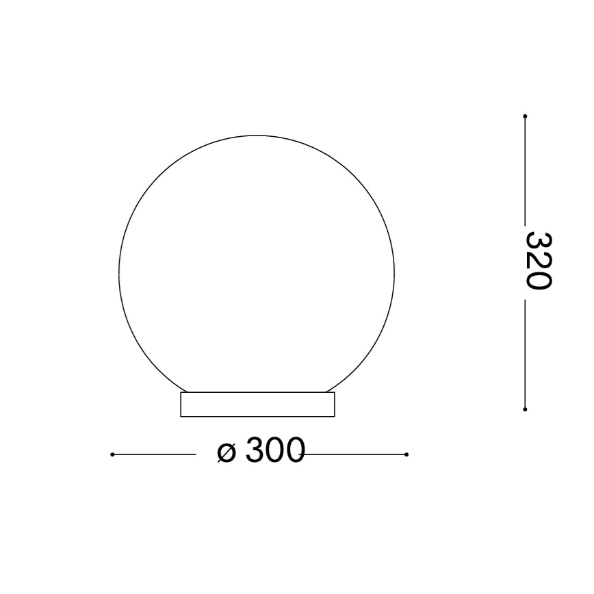 Ideal Lux - Επιτραπέζιο φωτιστικό MAPA 1xE27/42W/230V διάμ. 30 cm λευκό