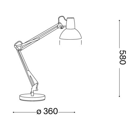 Ideal Lux - Επιτραπέζιο φωτιστικό WALLY 1xE27/42W/230V μαύρο/χάλκινο