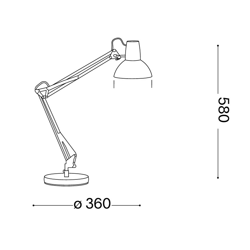 Ideal Lux - Επιτραπέζιο φωτιστικό WALLY 1xE27/42W/230V μαύρο/χάλκινο