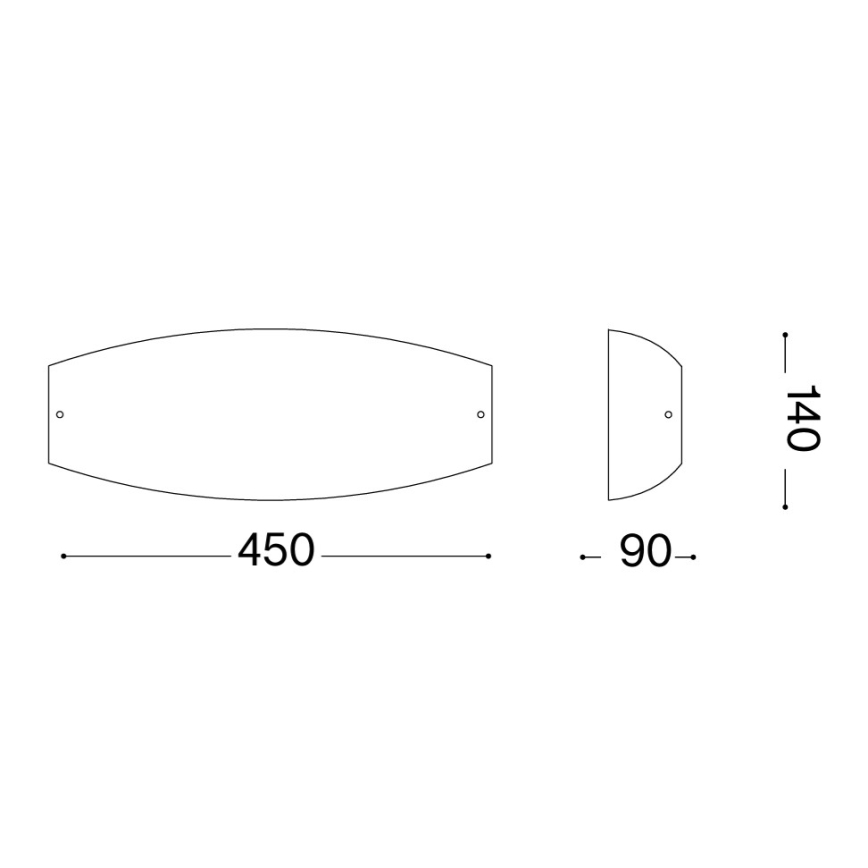 Ideal Lux - Επιτοίχιο φωτιστικό ALI 2xE27/60W/230V λευκό