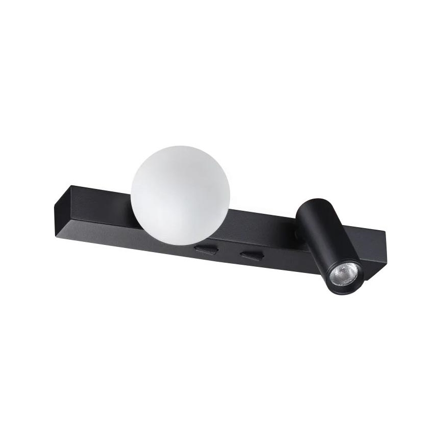 Ideal Lux - Επιτοίχιο φωτιστικό LED BINOMIO 2xLED/3W/230V CRI 90 μαύρο