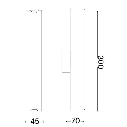 Ideal Lux - LED Επιτοίχιο φωτιστικό DORICA LED/8,5W/230V CRI 90 ορείχαλκος