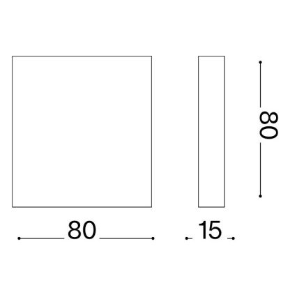 Ideal Lux - Επιτοίχιο φωτιστικό LED εξωτερικού χώρου POST-IT LED/3W/12V CRI 90 καφέ