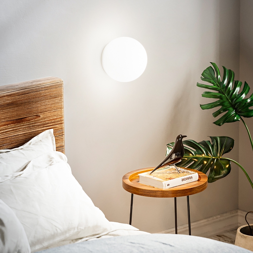 Ideal Lux - Επιτοίχιο φωτιστικό MAPA 1xE27/42W/230V διάμ. 20 cm λευκό