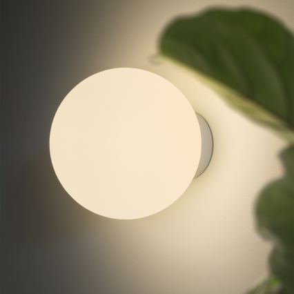 Ideal Lux - Επιτοίχιο φωτιστικό MAPA 1xE27/42W/230V διάμ. 20 cm λευκό