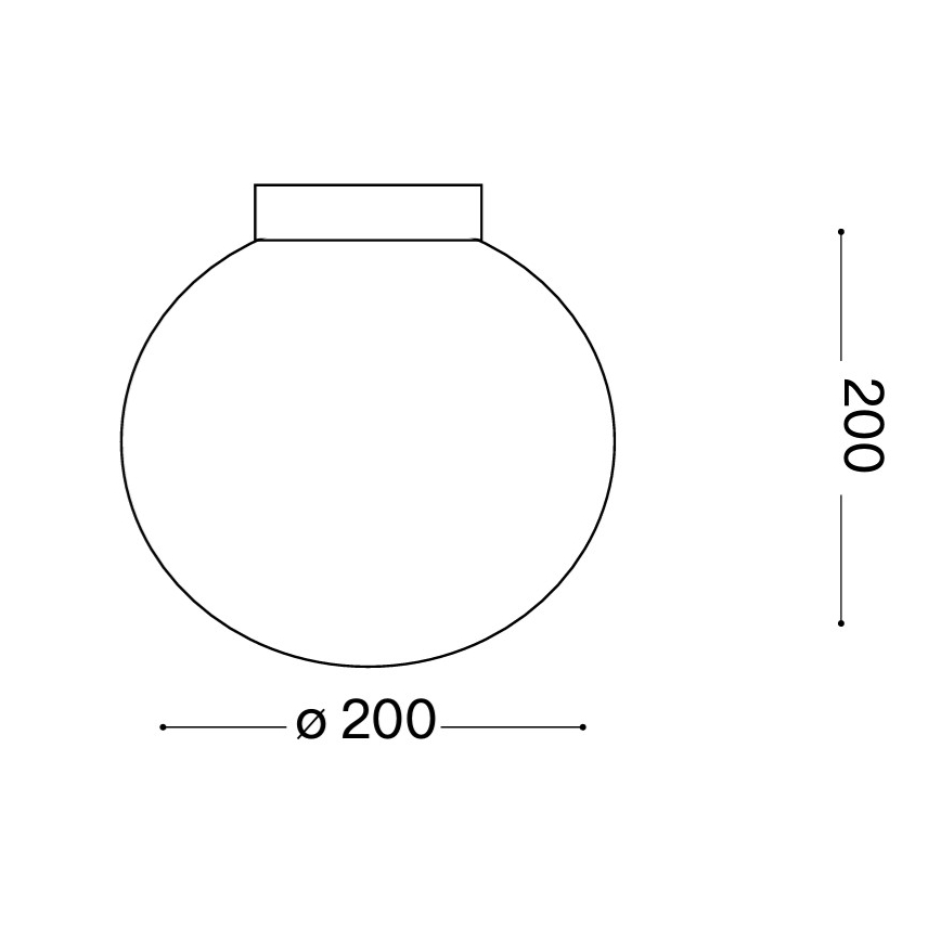 Ideal Lux - Επιτοίχιο φωτιστικό MAPA 1xE27/42W/230V διάμ. 20 cm λευκό