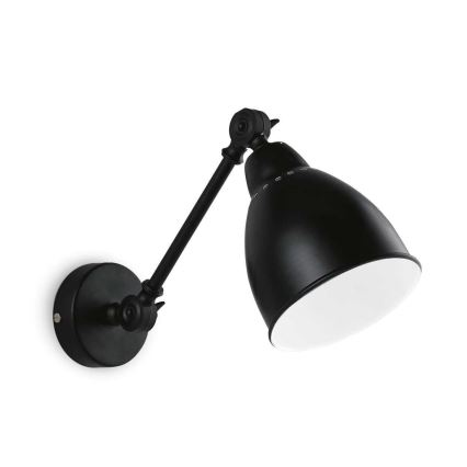 Ideal Lux - Επιτοίχιο φωτιστικό NEWTON 1xE27/42W/230V μαύρο